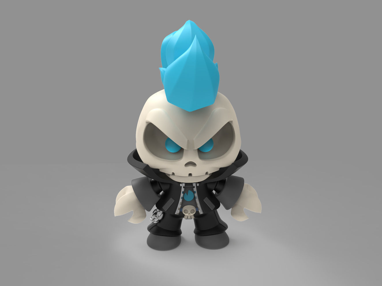 Blue Ghost Rider 3D print model_2