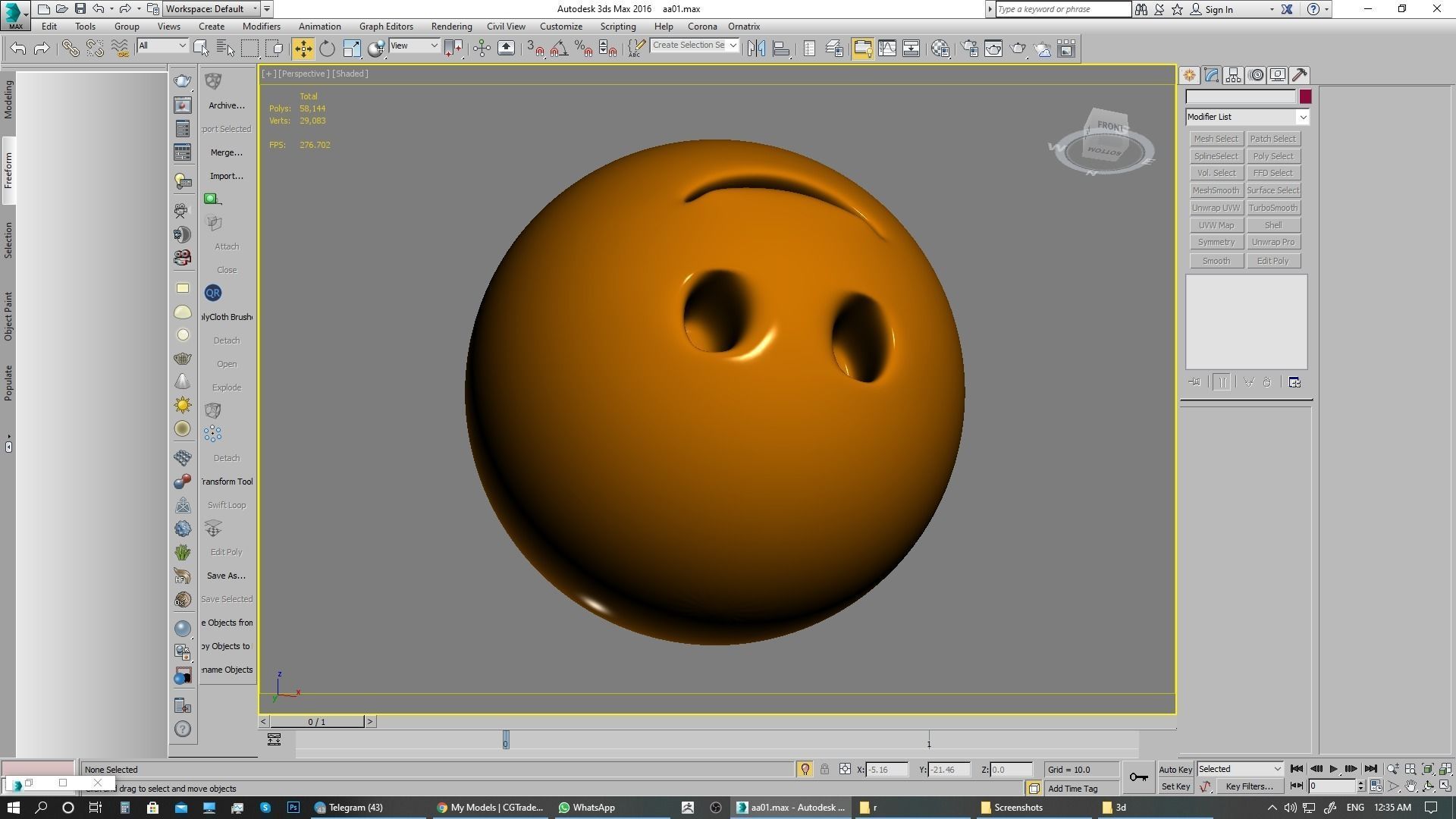Emoji Upside-Down Face 3D model_9