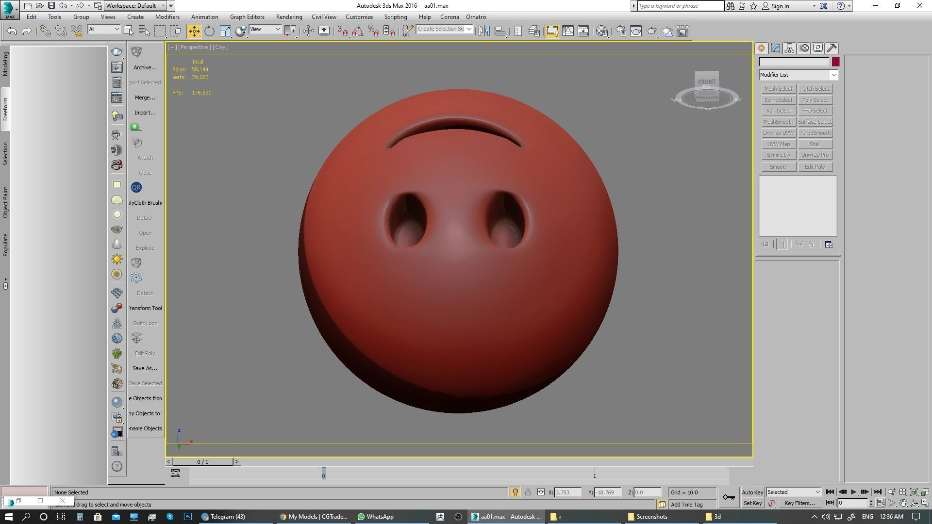 Emoji Upside-Down Face 3D model_17