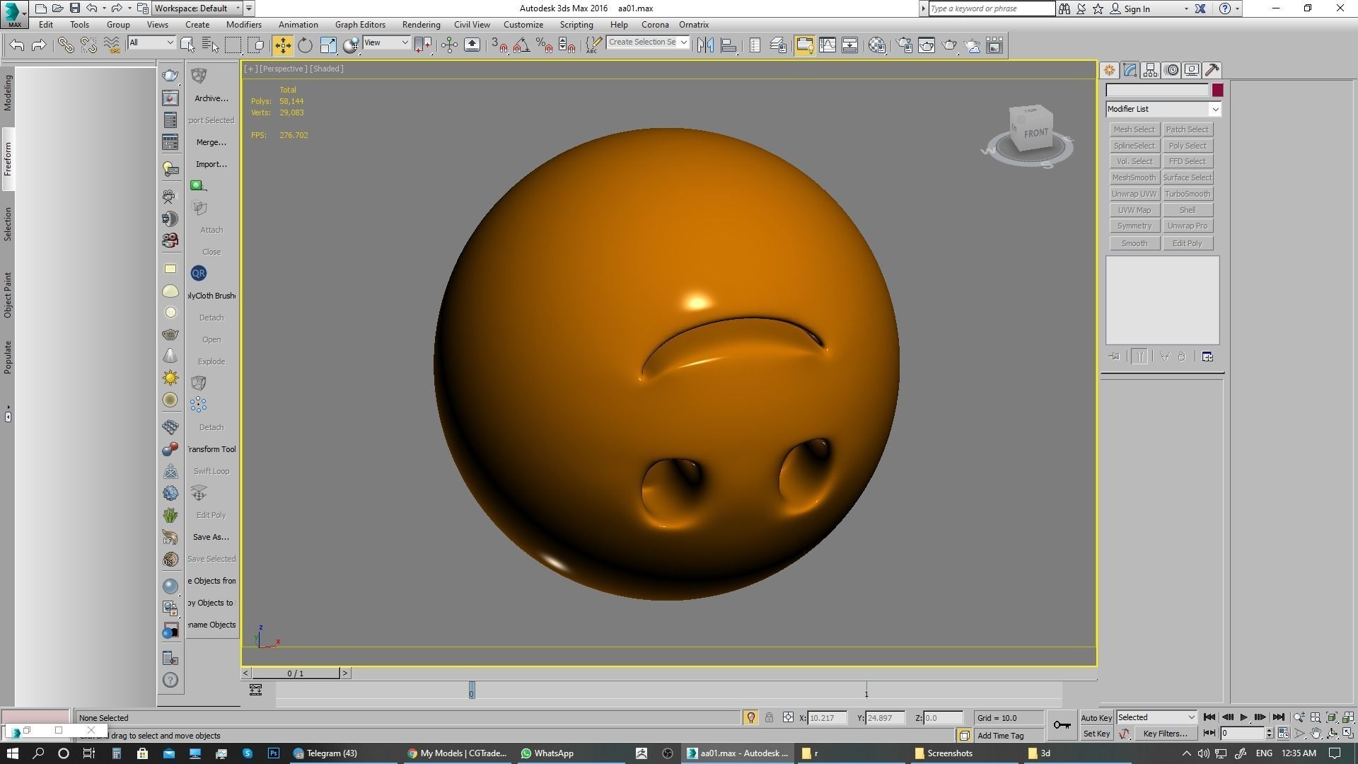 Emoji Upside-Down Face 3D model_10