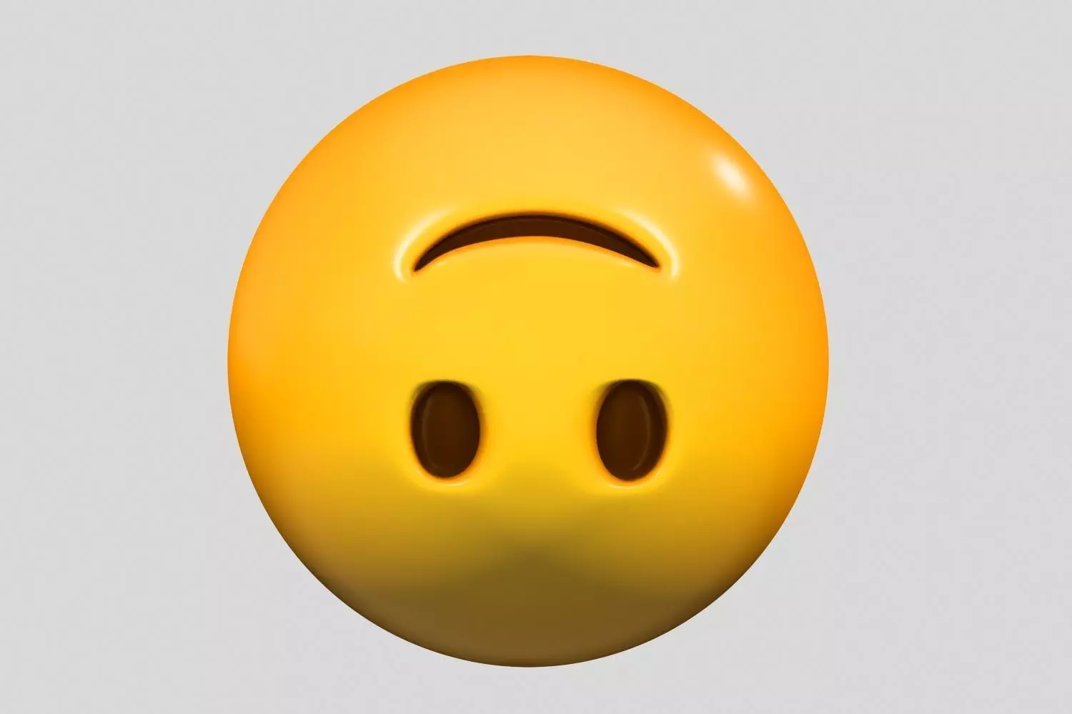 Emoji Upside-Down Face 3D model_0
