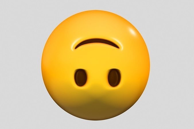Emoji Upside-Down Face 3D model
