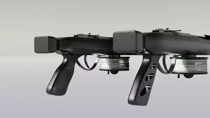 speargun carbon Low-poly 3D model