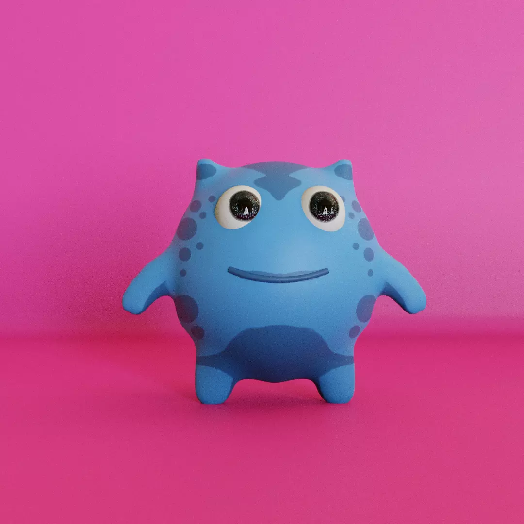 Cute Cartoony Monster 3D model_1