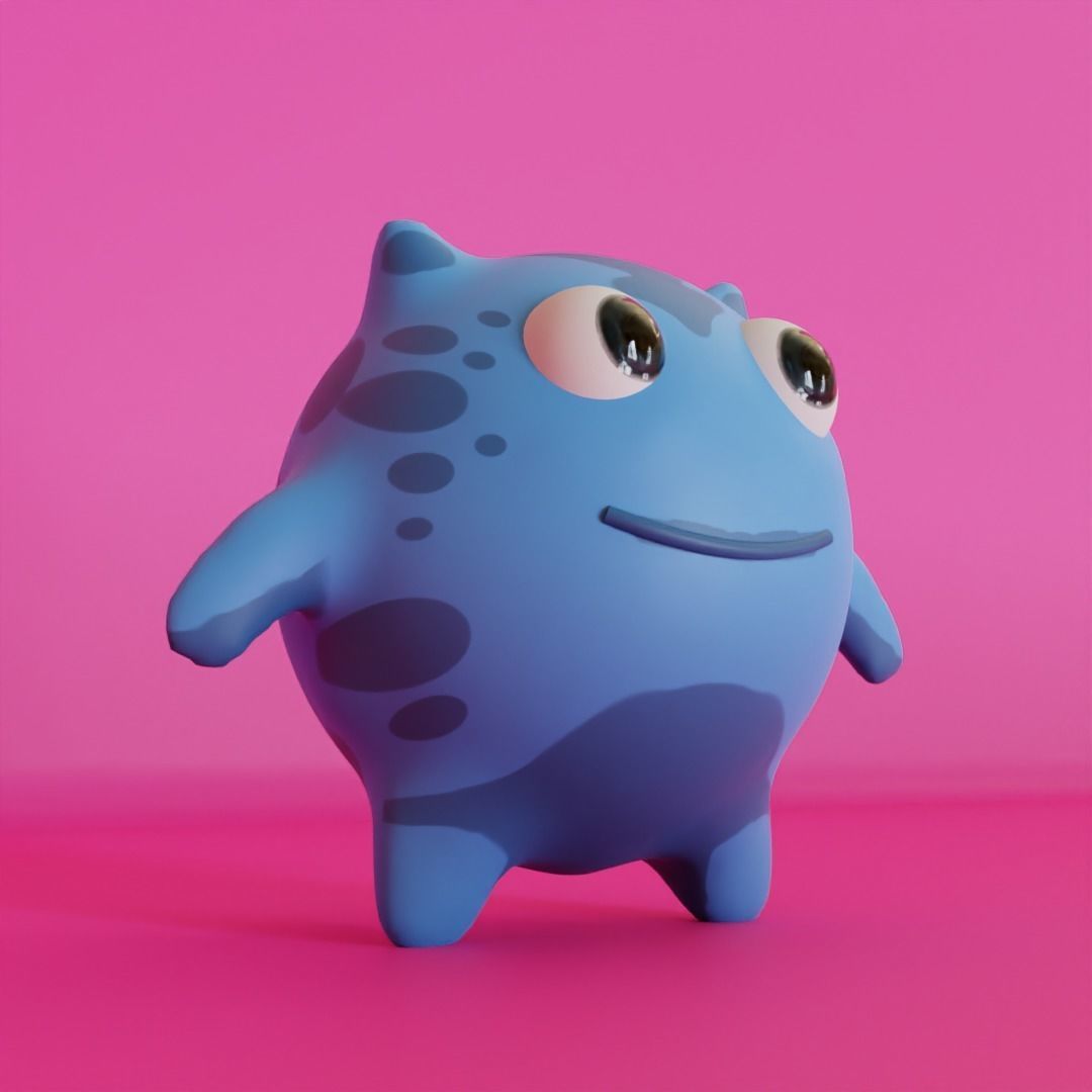 Cute Cartoony Monster 3D model_6