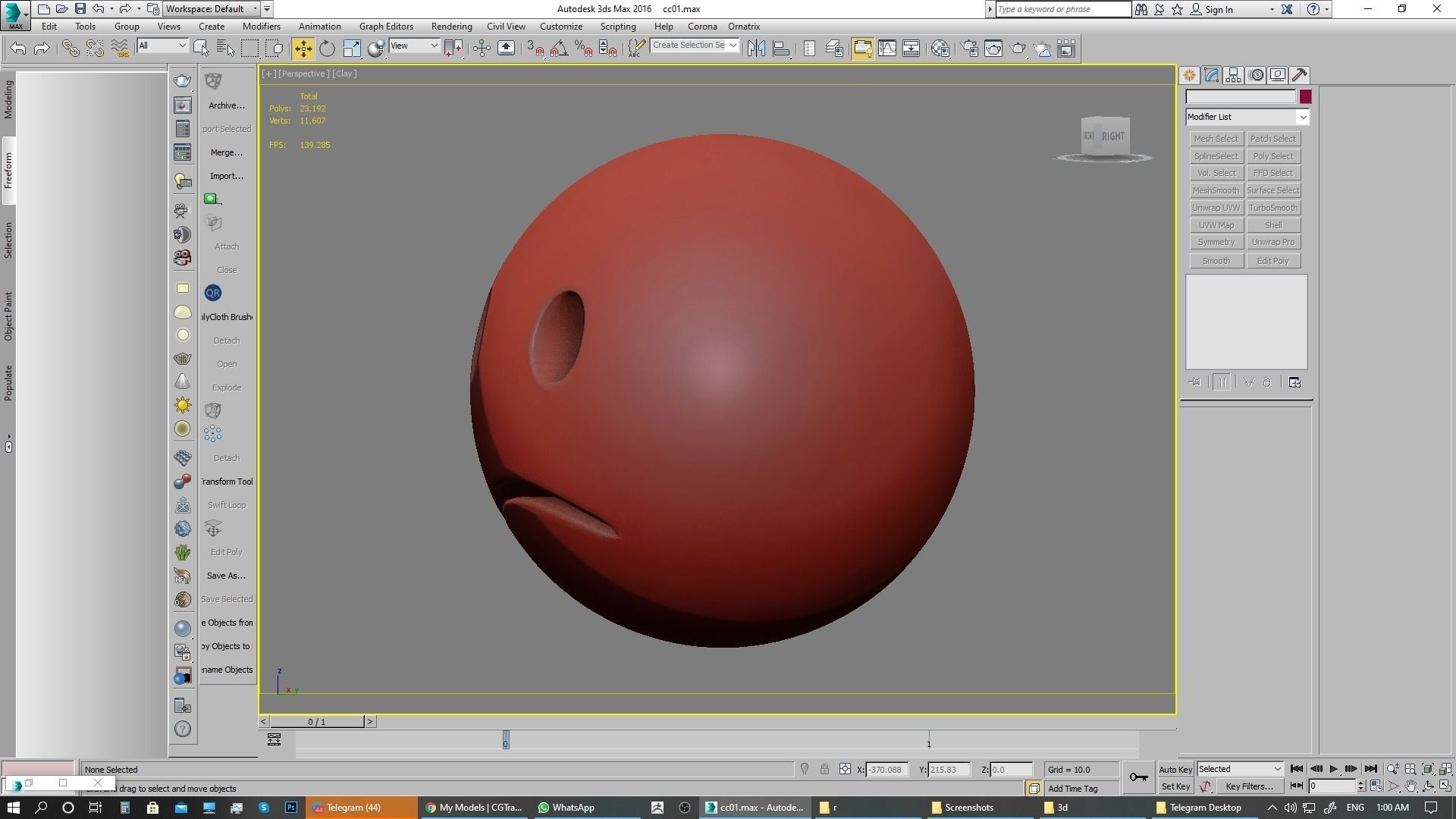 Emoji Slightly Frowning Face 3D model_14