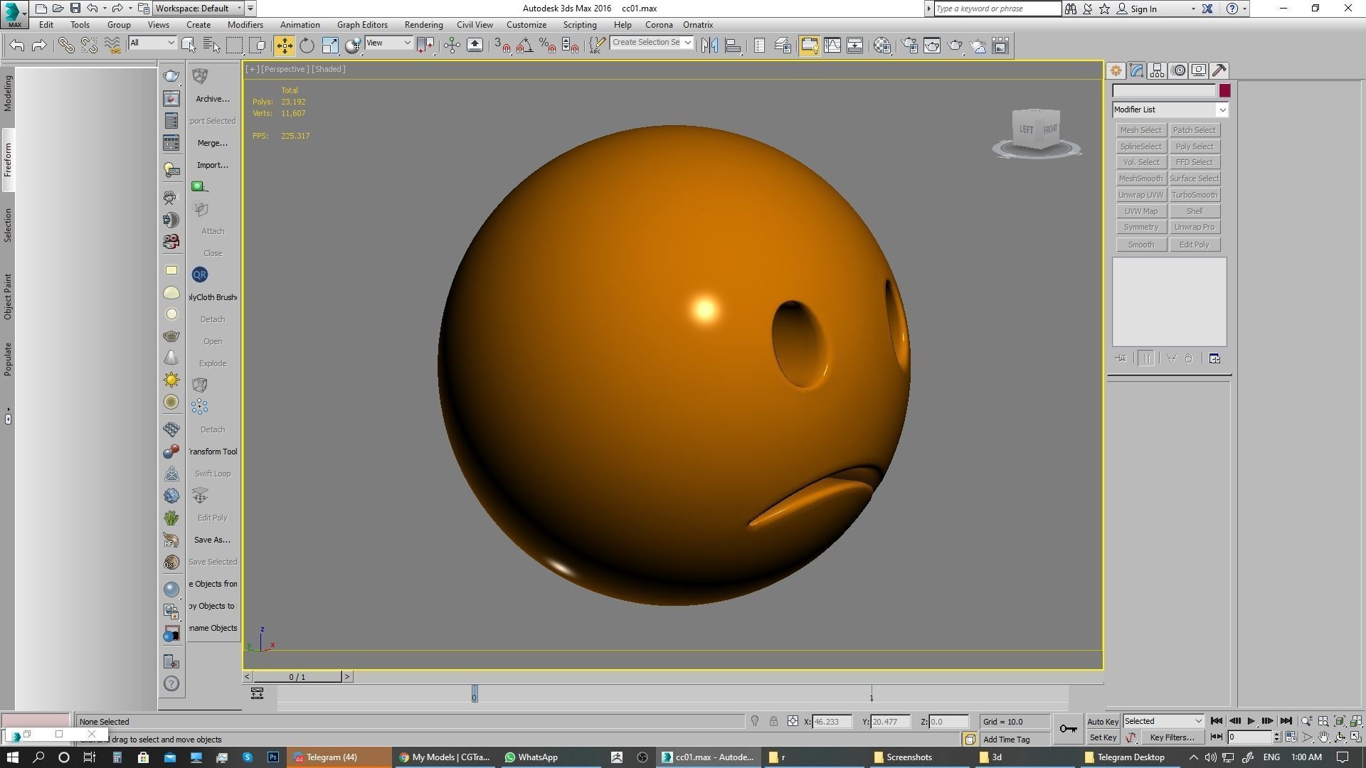 Emoji Slightly Frowning Face 3D model_10