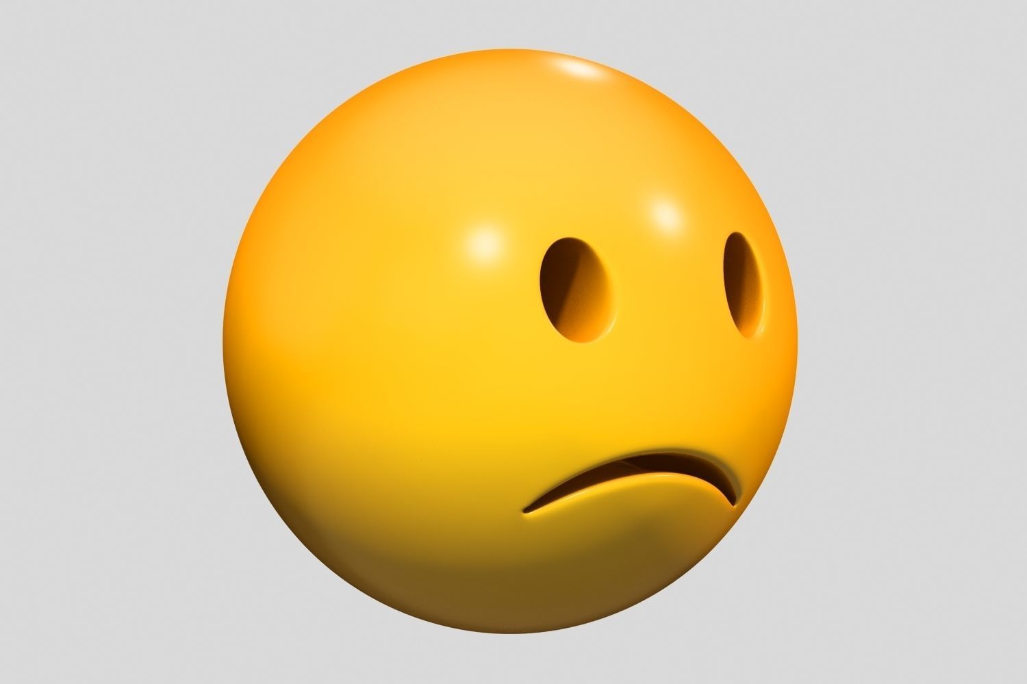 Emoji Slightly Frowning Face 3D model_1