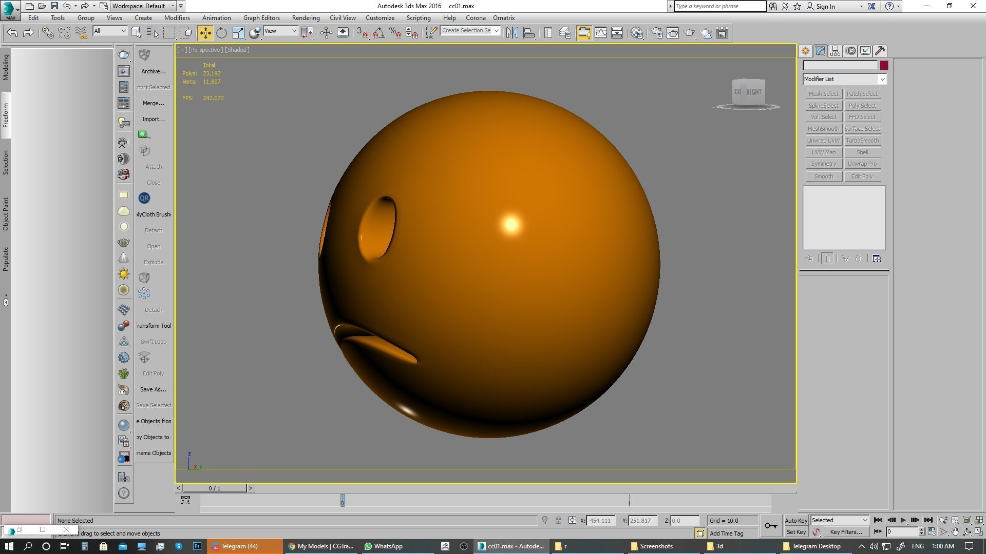 Emoji Slightly Frowning Face 3D model_13