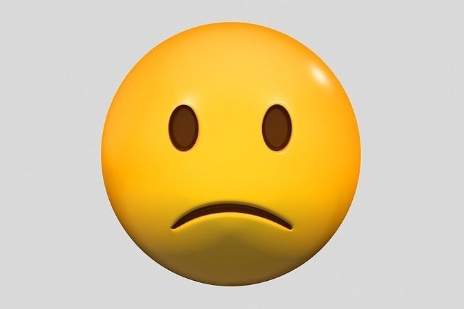 Emoji Slightly Frowning Face 3D model