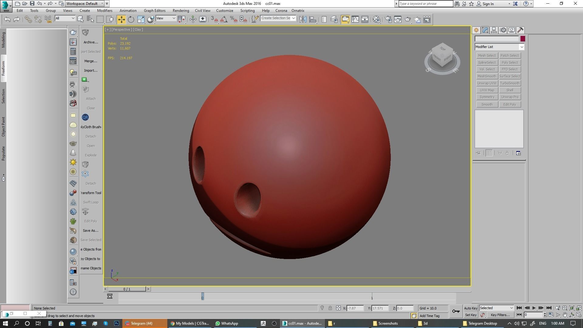 Emoji Slightly Frowning Face 3D model_19