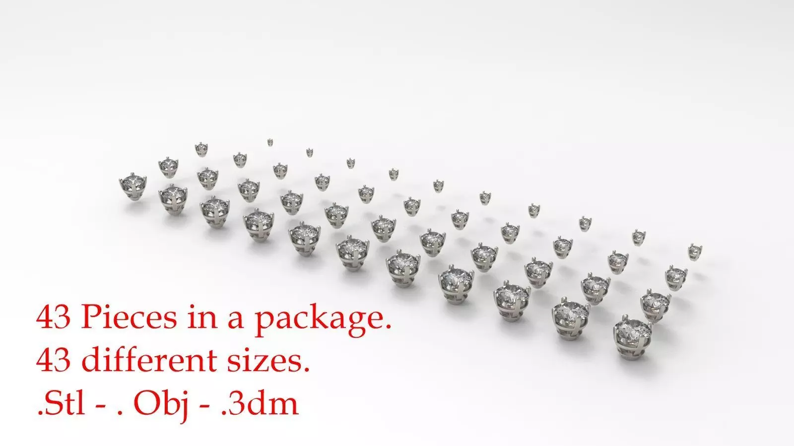 Jewelry Prong Head Set Package 005 3D print model_0