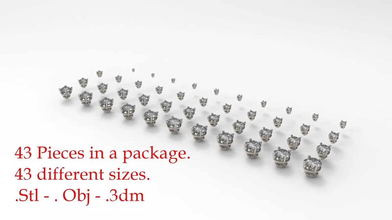 Jewelry Prong Head Set Package 006 3D print model_0