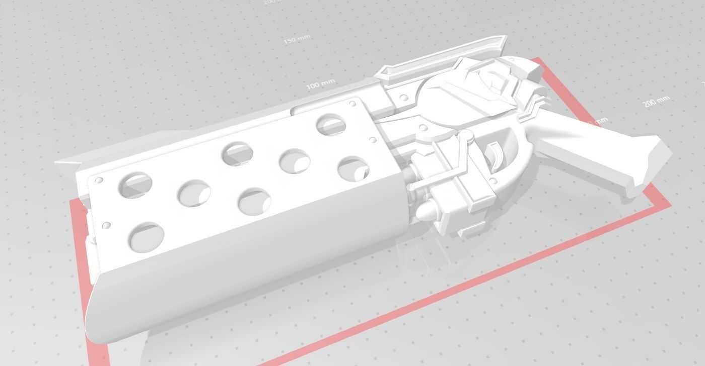 Samira Rose Gun from League of Legends for 3d Print 3D print model_1