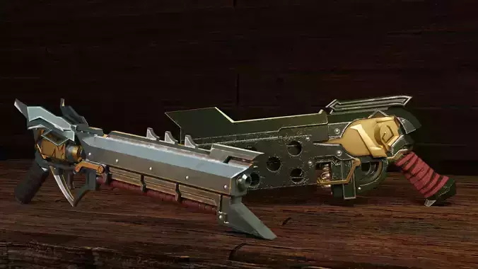 Samira Revolver Gun from League of Legends for 3d Print 3D print model