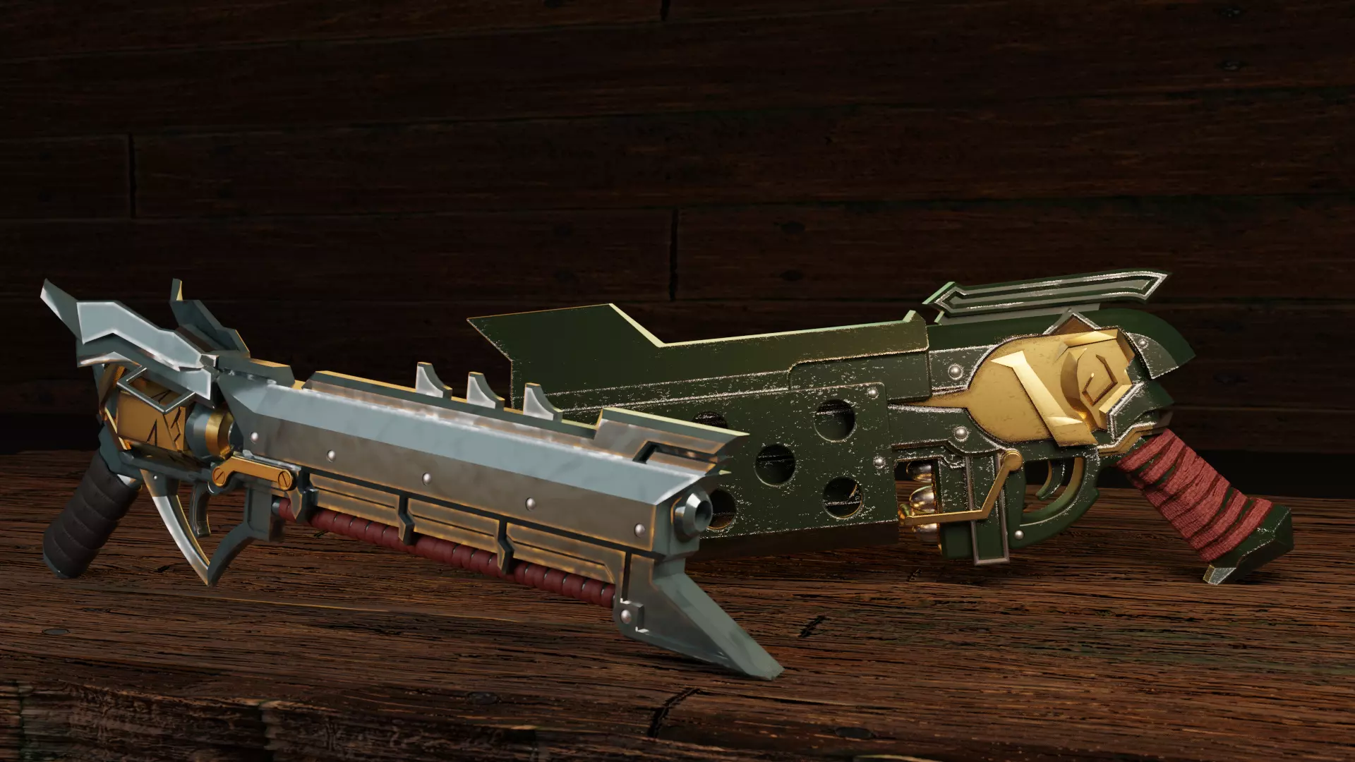 Samira Revolver Gun from League of Legends for 3d Print 3D print model_0