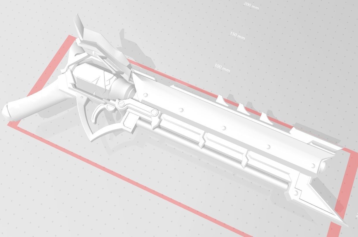 Samira Revolver Gun from League of Legends for 3d Print 3D print model_1