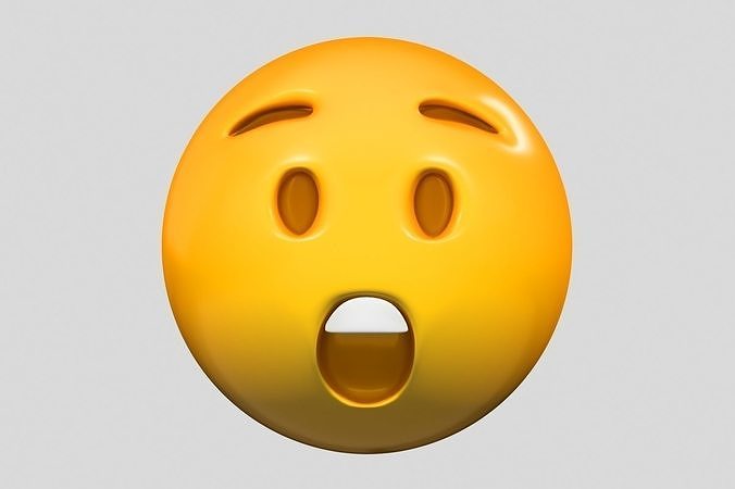 Emoji Astonished Face 3D model
