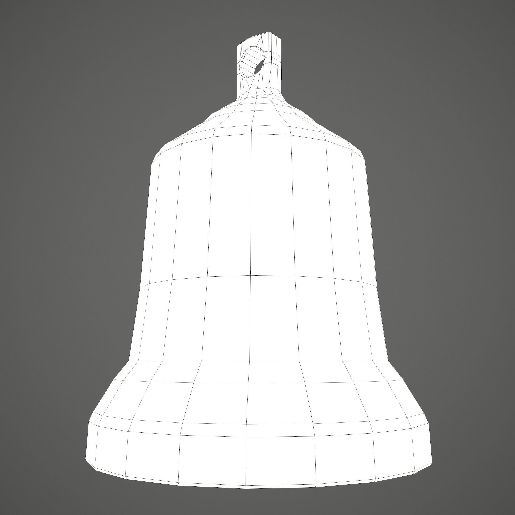 Medieval Style Bronze Bell Decoration Low-poly 3D model_35