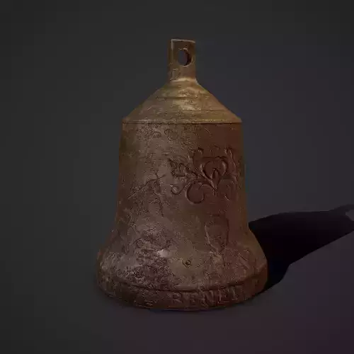 Medieval Style Bronze Bell Decoration Low-poly 3D model