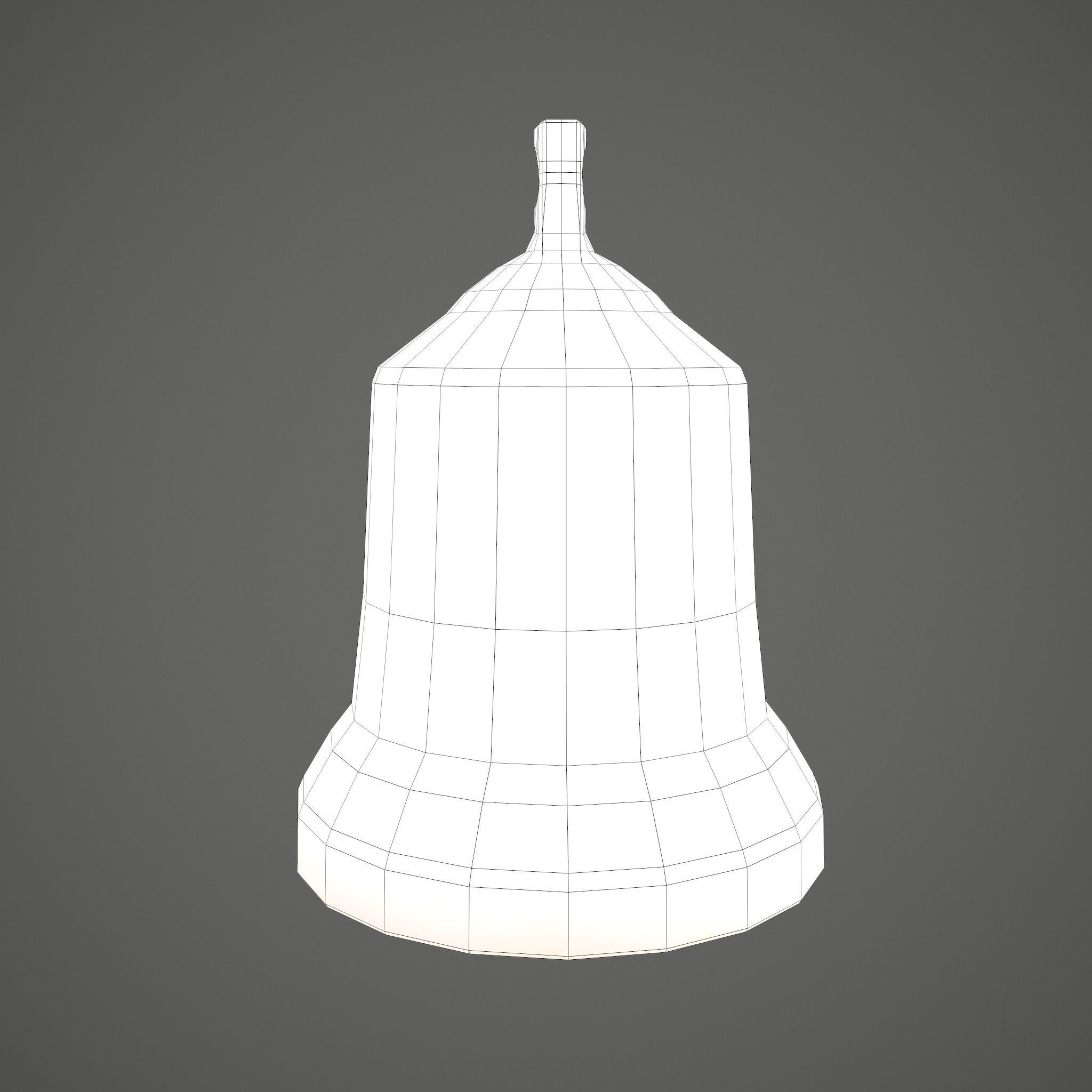 Medieval Style Bronze Bell Decoration Low-poly 3D model_25