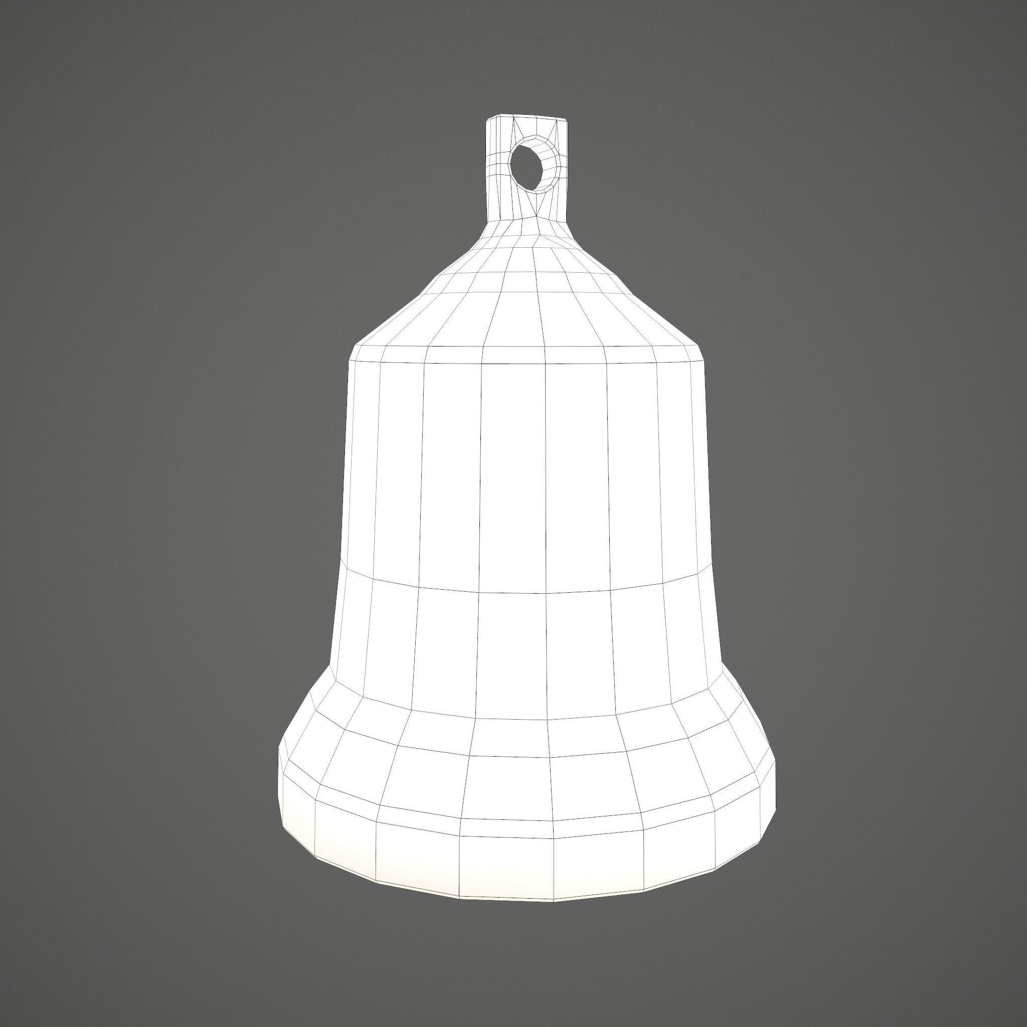 Medieval Style Bronze Bell Decoration Low-poly 3D model_24