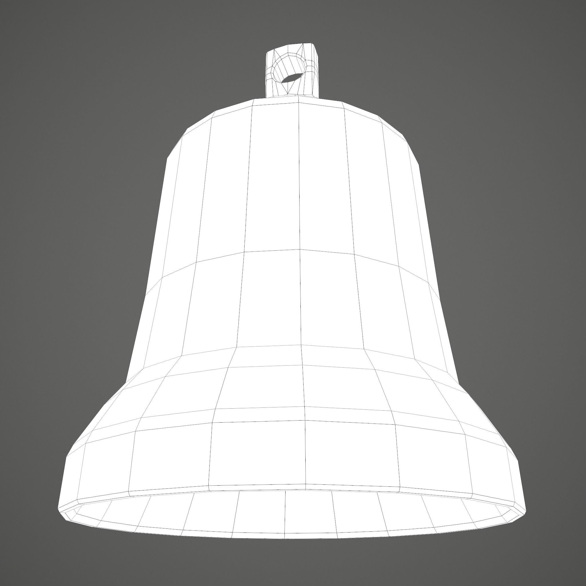 Medieval Style Bronze Bell Decoration Low-poly 3D model_33