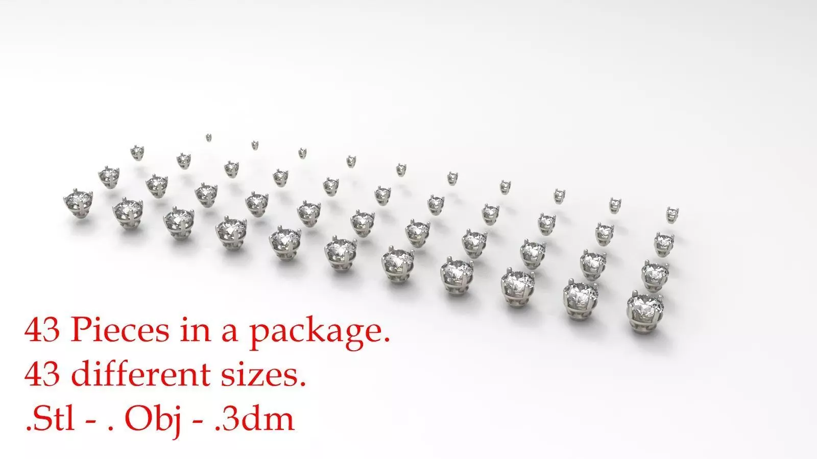 Jewelry Prong Head Set Package 010 3D print model_0