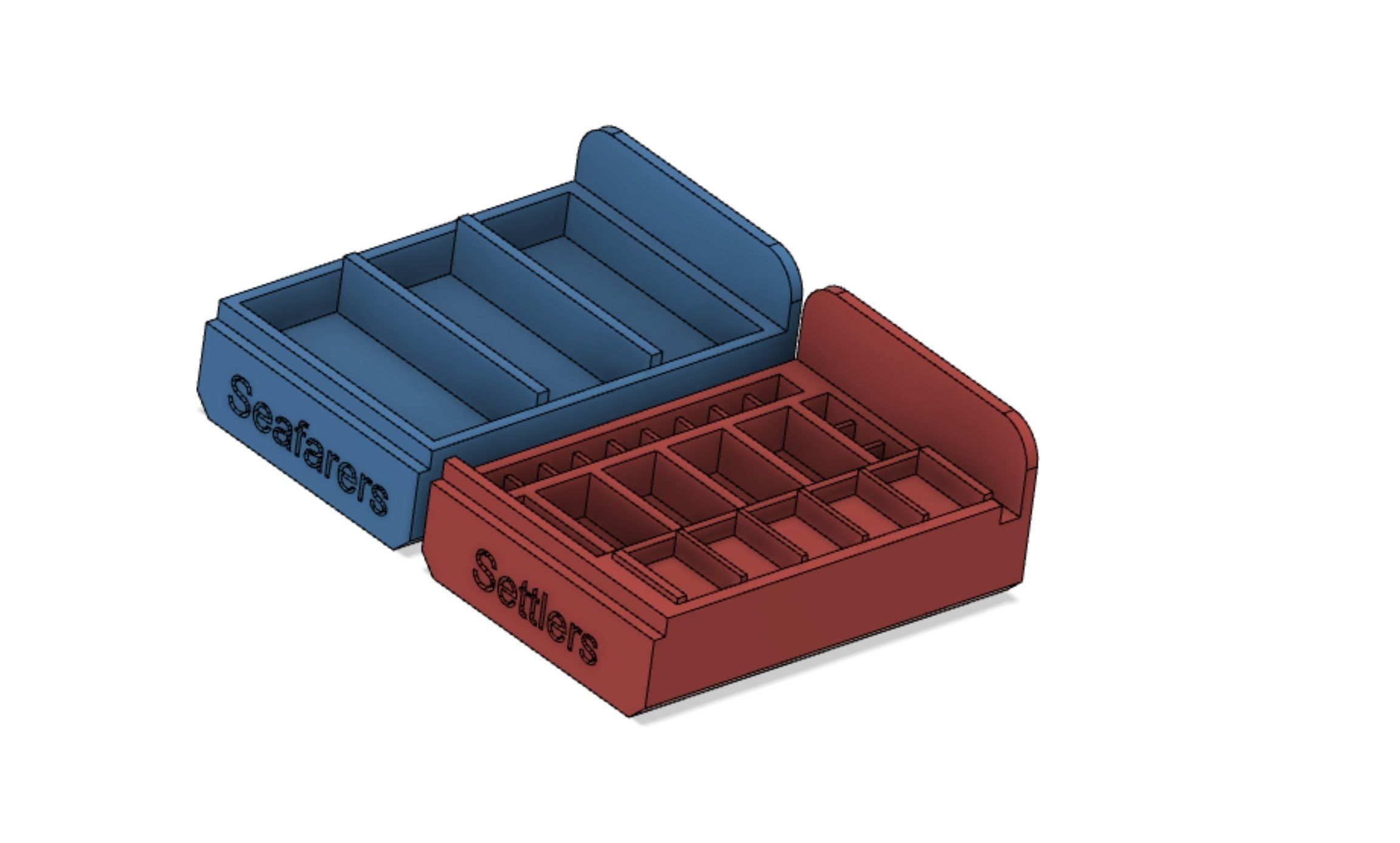 Catan Board Game Piece Holder and Storage Dual Case 3D print model_7