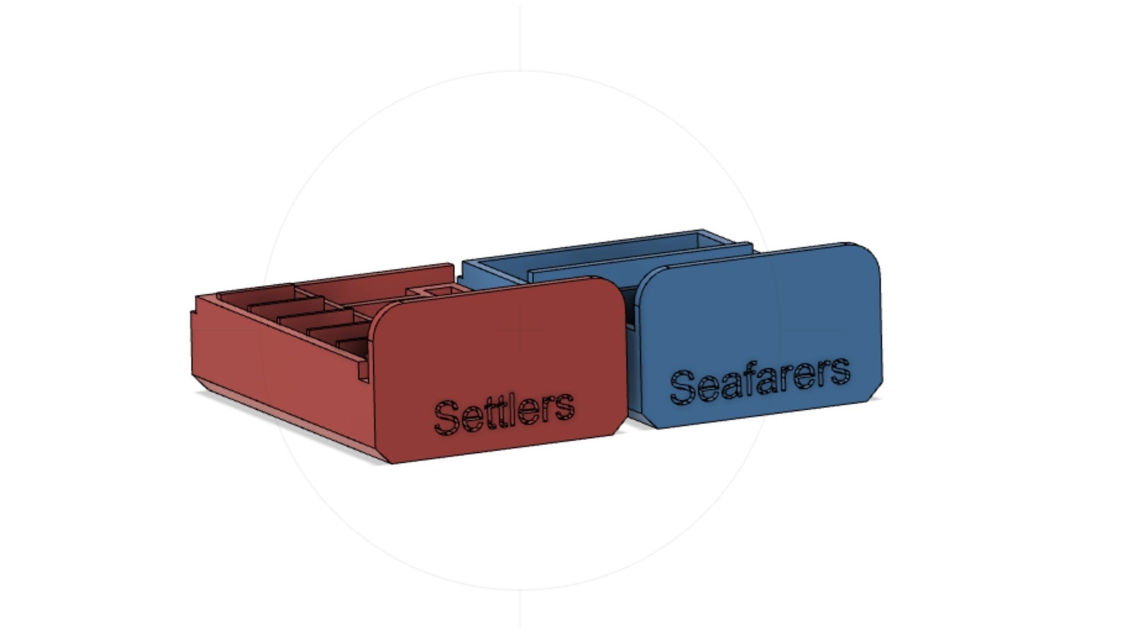 Catan Board Game Piece Holder and Storage Dual Case 3D print model_5