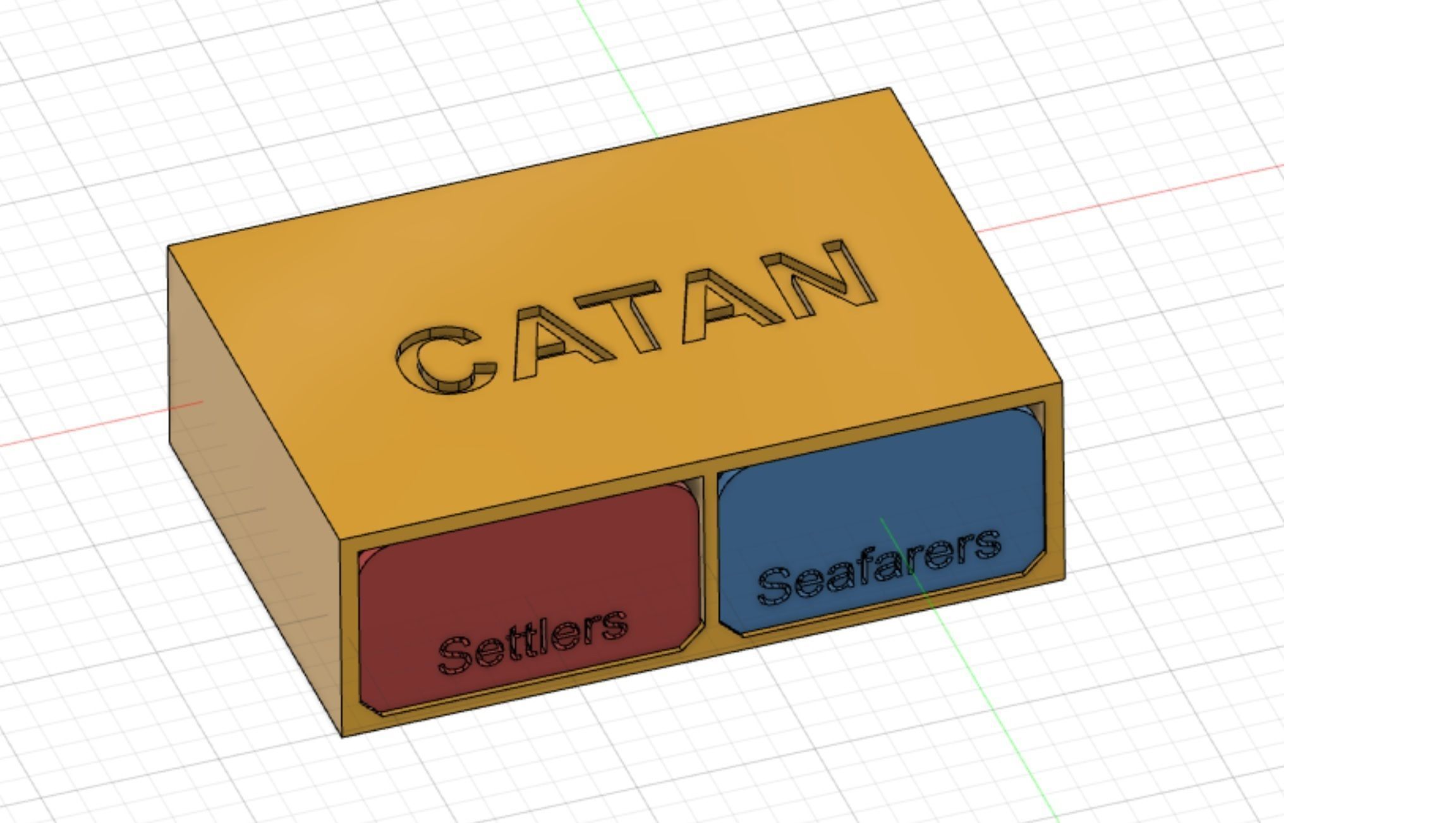 Catan Board Game Piece Holder and Storage Dual Case 3D print model_1