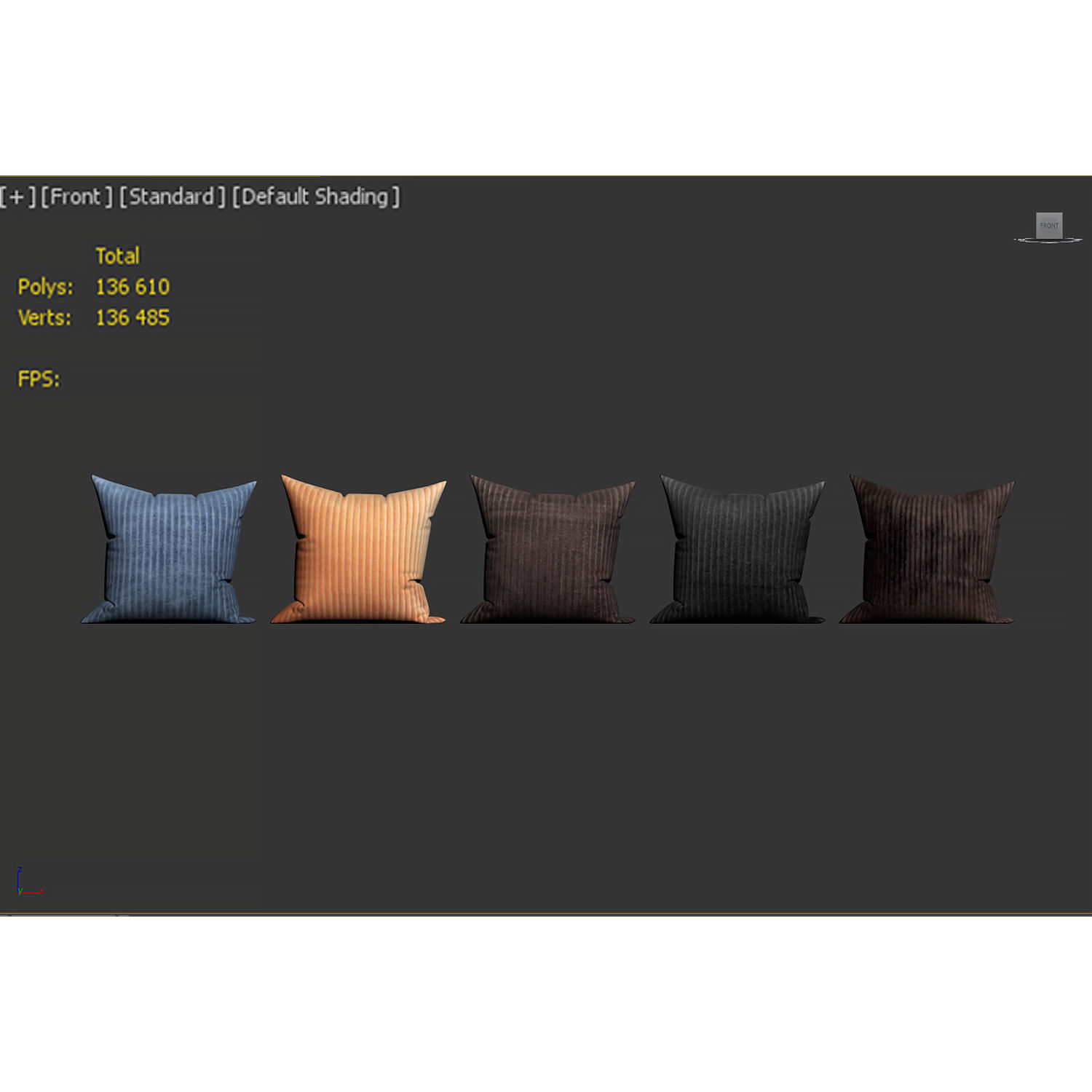 Decorative pillows set 035 3D model_5