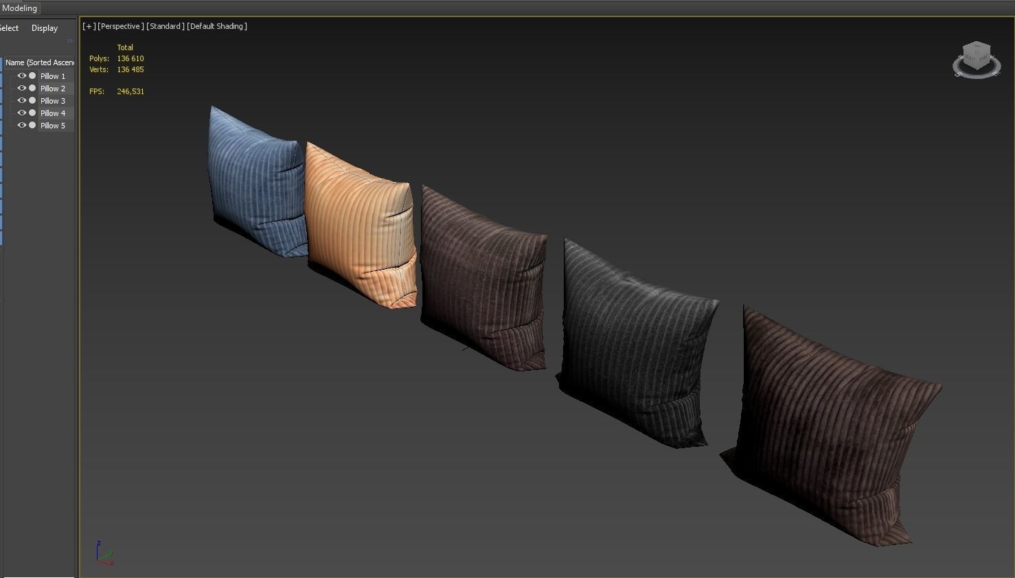 Decorative pillows set 035 3D model_11