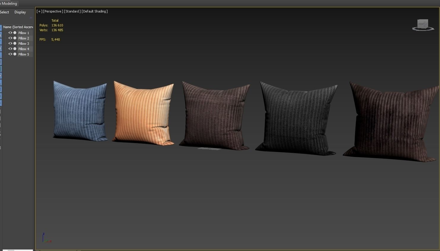 Decorative pillows set 035 3D model_10