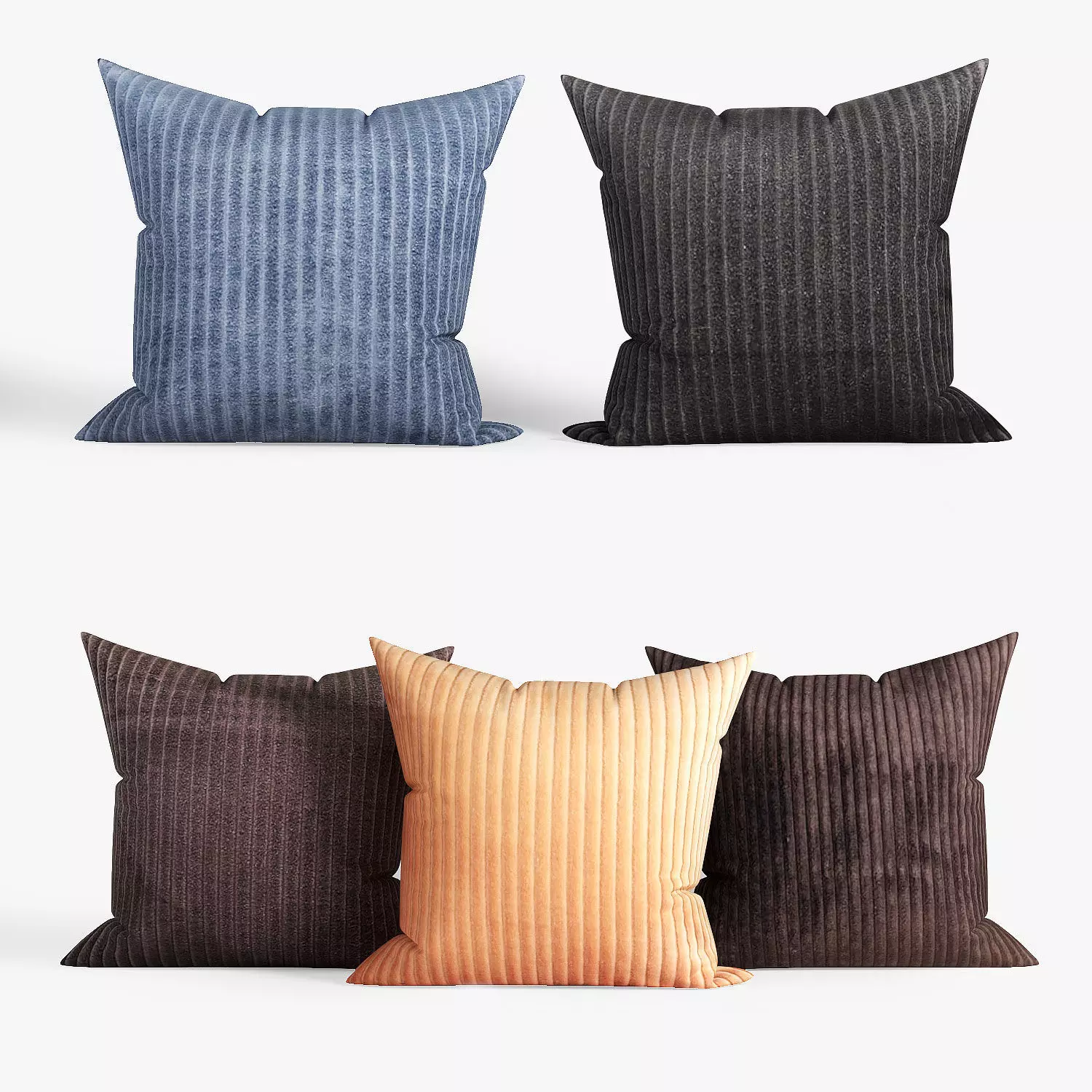 Decorative pillows set 035 3D model_0