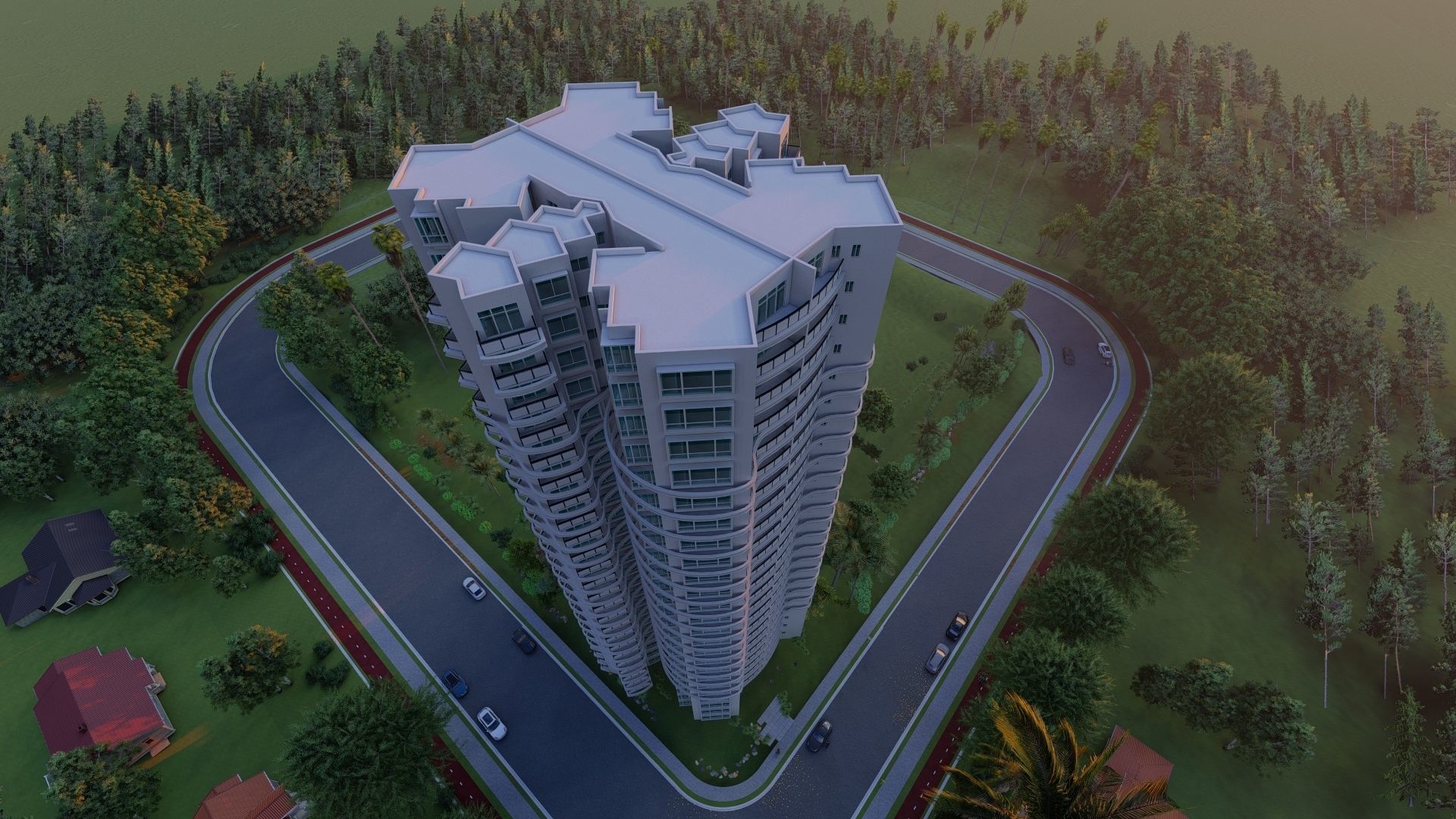 Highrise Building 01 3D model_3