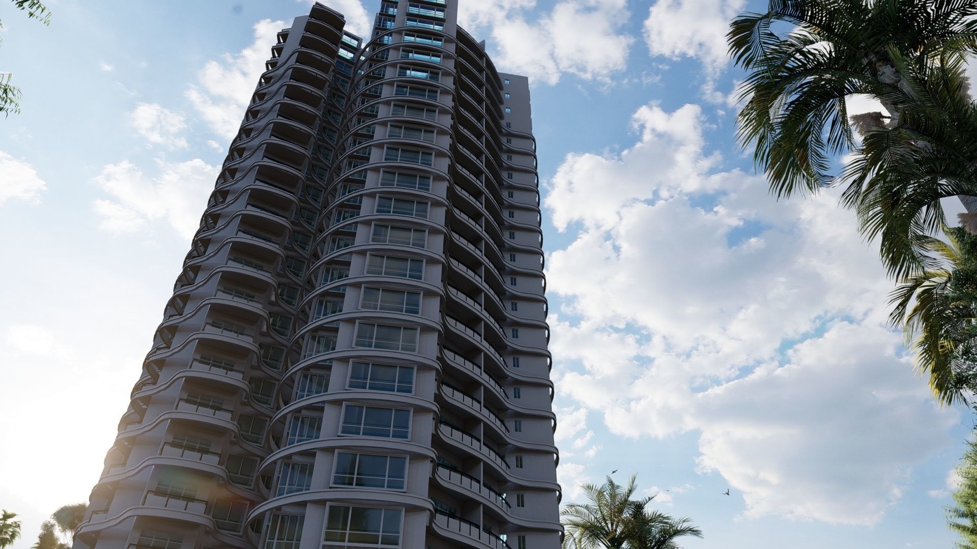 Highrise Building 01 3D model_2