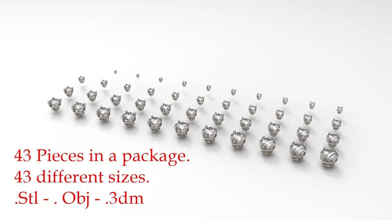 Jewelry Prong Head Set Package 012 3D print model_0