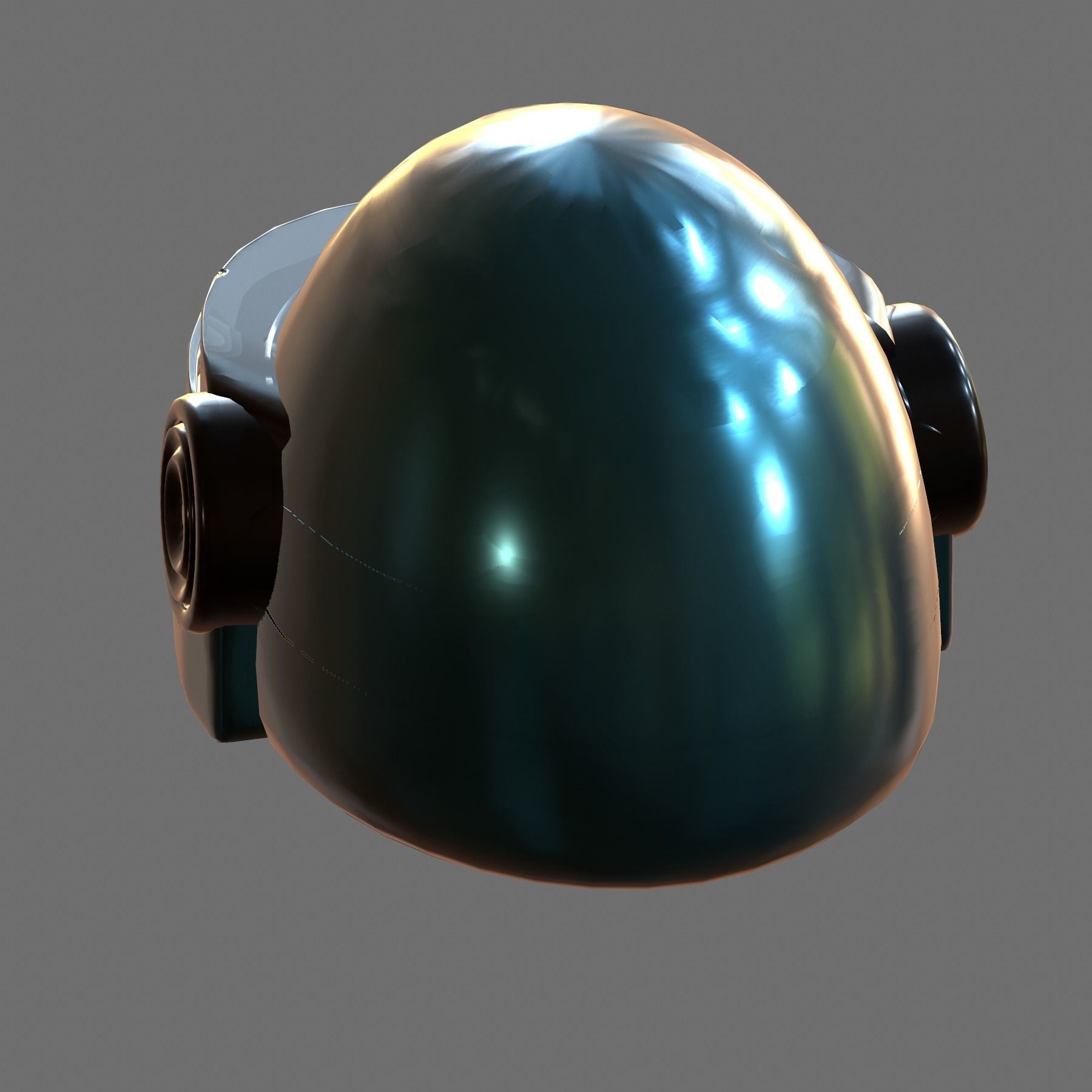 Gas mask helmet 3d model scifi Low-poly Low-poly 3D model_6