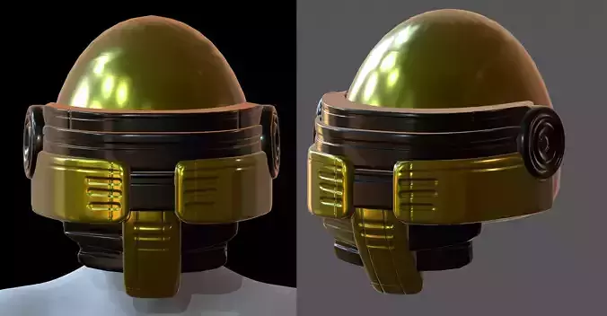 Helmet plastic mask protection pollution Low-poly 3D model