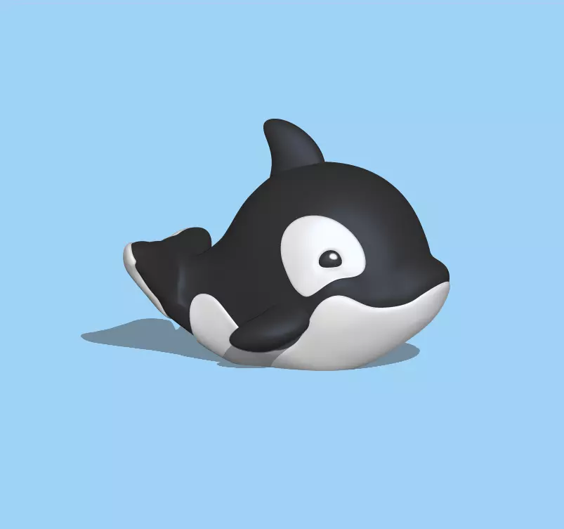 A cute Big Orca Whale 3D print model_0