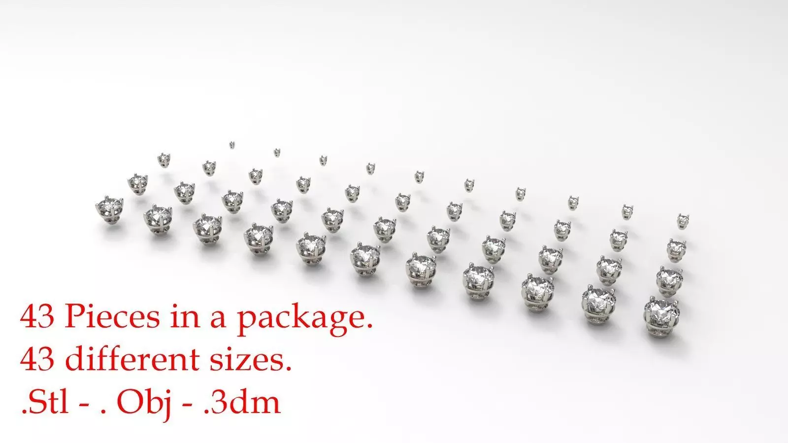 Jewelry Prong Head Set Package 013 3D print model_0
