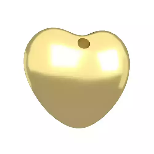 Gold Heart v2 Low-poly 3D model