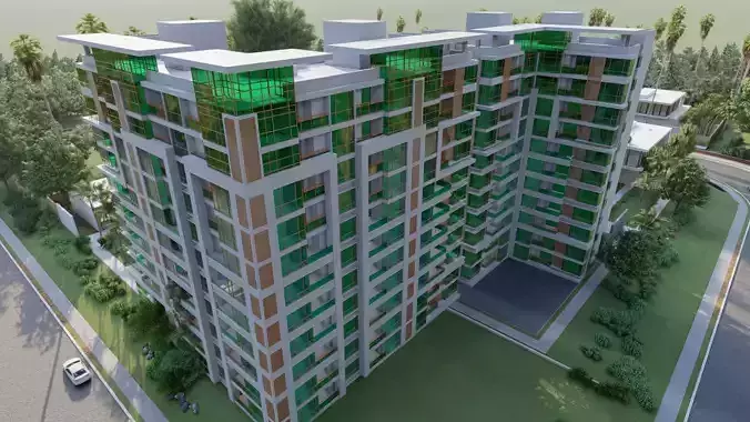Highrise Building 04 3D model