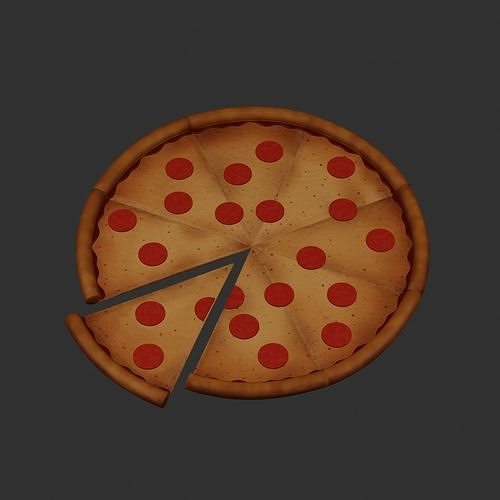 15 cartoon food assets Low-poly 3D model 3