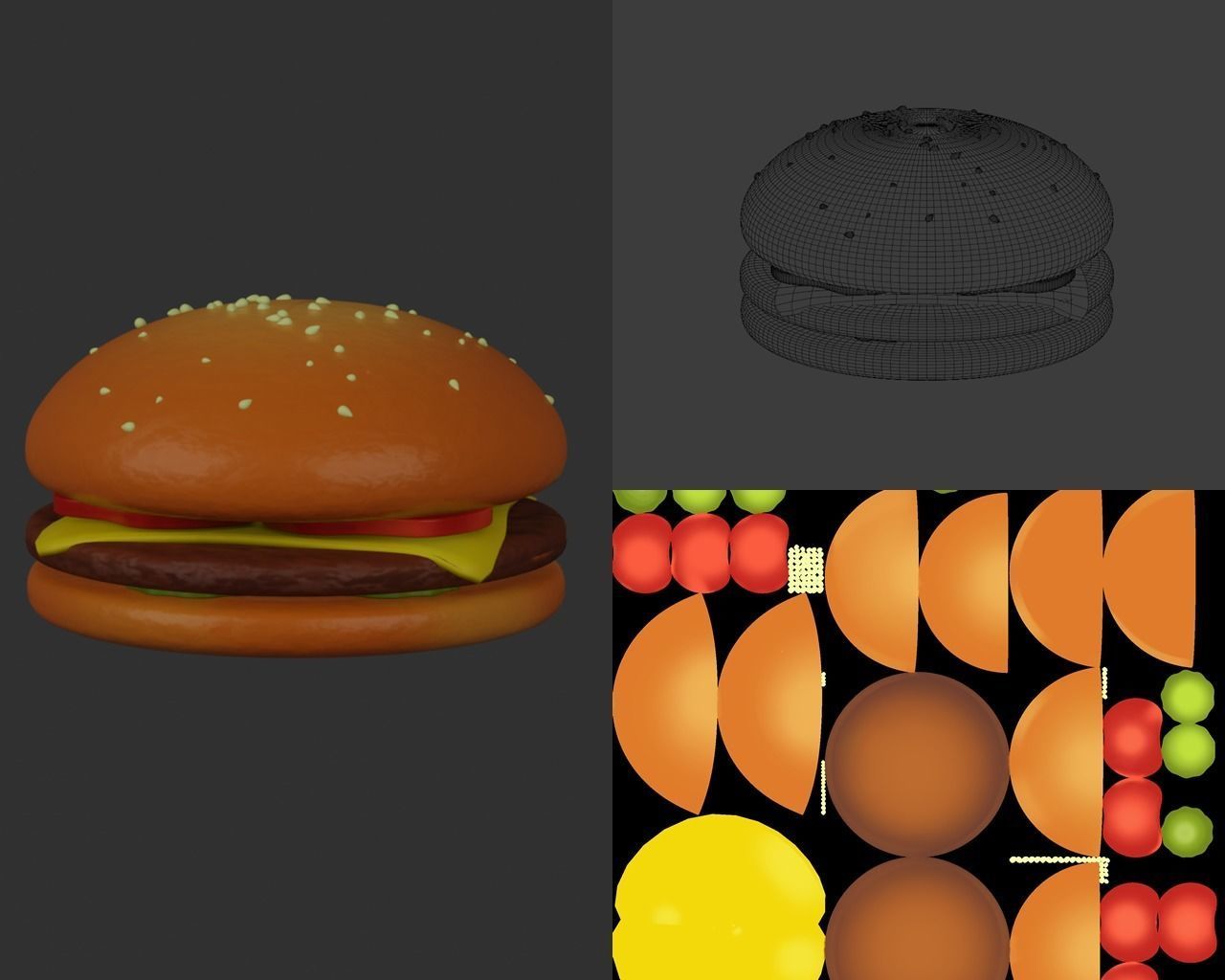 15 cartoon food assets Low-poly 3D model_37