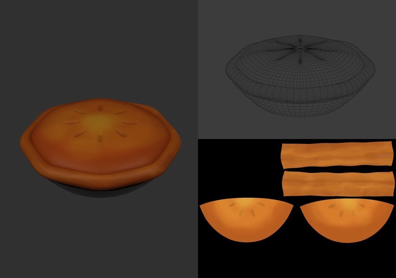 15 cartoon food assets Low-poly 3D model_42