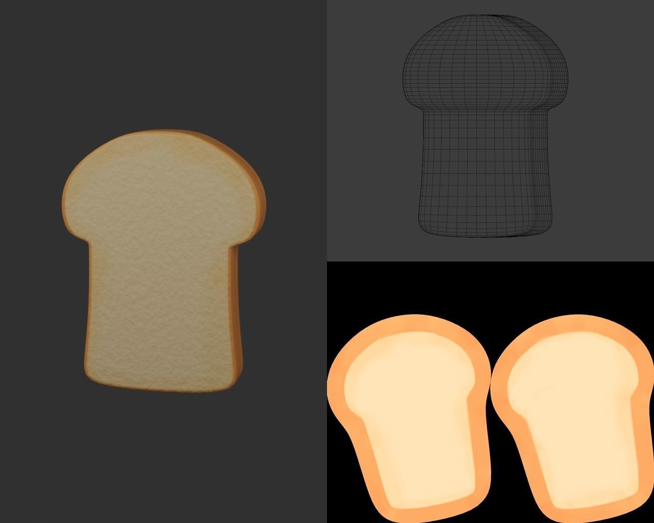15 cartoon food assets Low-poly 3D model_32