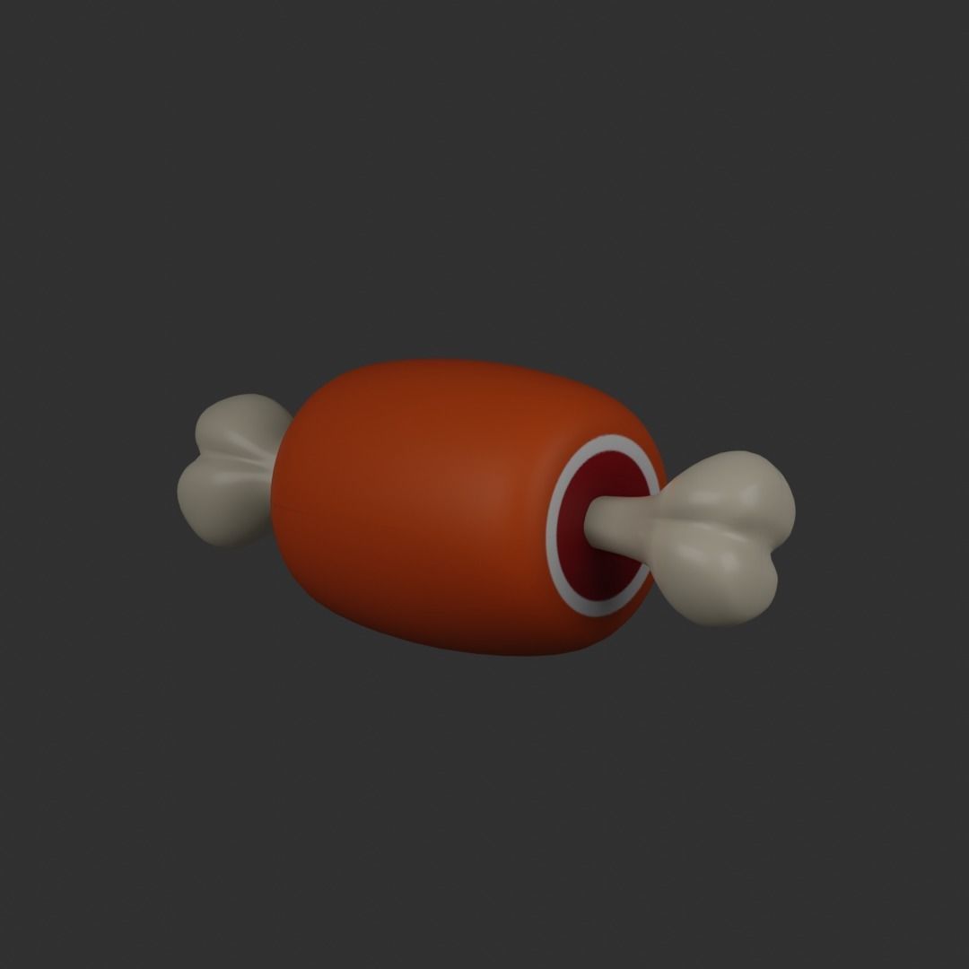 15 cartoon food assets Low-poly 3D model_13