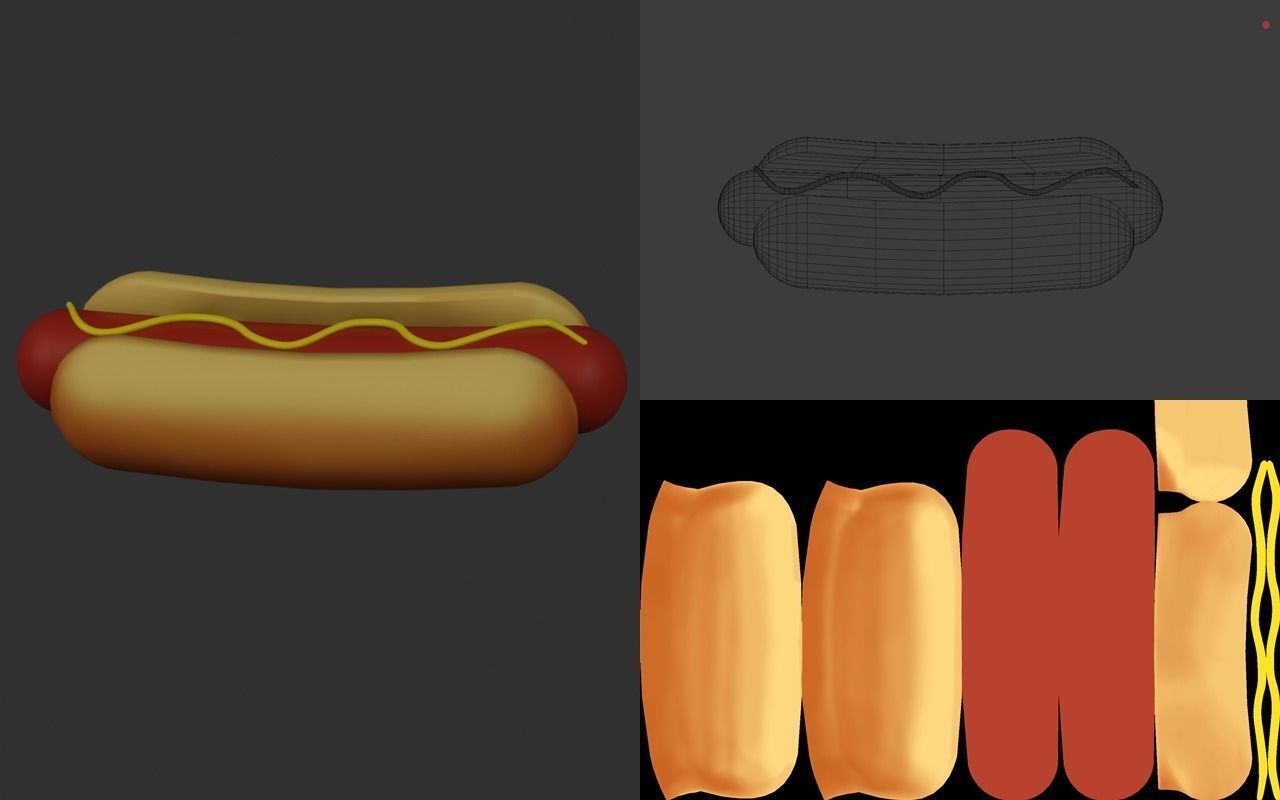 15 cartoon food assets Low-poly 3D model_38